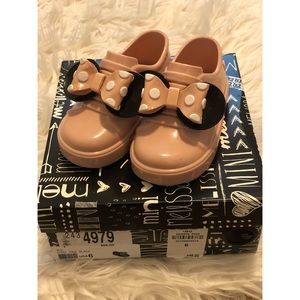 Mini Melissa Pink/Black Minnie Mouse Sz 6 Toddler